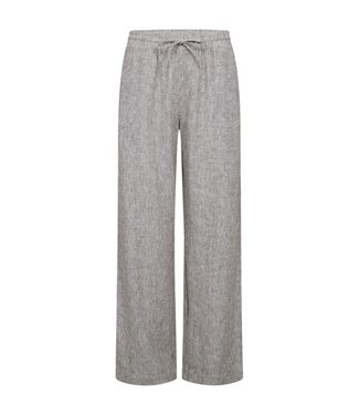 FreeQuent linnen dames broek gestreept "Lava" bruin FreeQuent