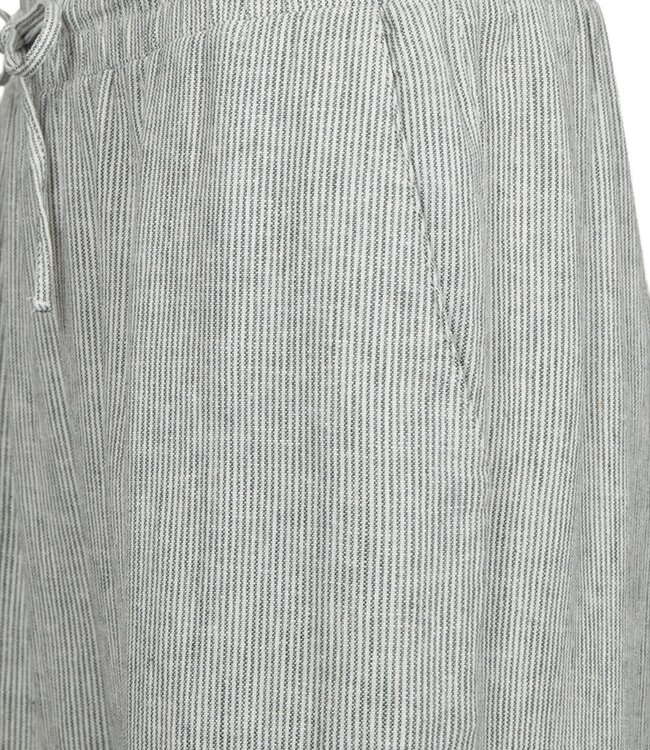 linnen dames broek gestreept "Lava" groen FreeQuent