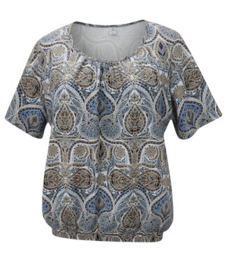 BLAUW dames blouson shirt mandala bruin K/M