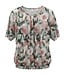 dames blouson shirt paint groen- koraal K/M