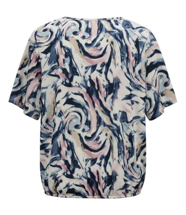 dames blouson shirt quantrelle blauw- roze K/M