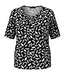 dames blouson shirt bladeren all- over marine K/M
