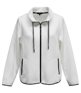 BLAUW blazer jasje dames met structuur wolwit