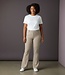 gewerkte stretch broek met print Patti flared camel