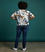 dames blouson shirt marmer bruin-blauw