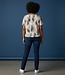 dames blouson shirt met print groen- zalm