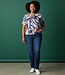blouson shirt lijnen roze-blauw