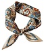 korte vierkante dames sjaal paisley print multicolor 70x70cm