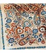 korte vierkante dames sjaal paisley print multicolor 70x70cm