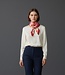 korte vierkante dames sjaal met print roze 70x70cm