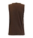 dames topje met kant 100% katoen bruin Brandtex