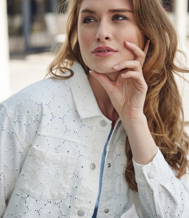 chique dames jasje 100% katoen offwhite Sunday