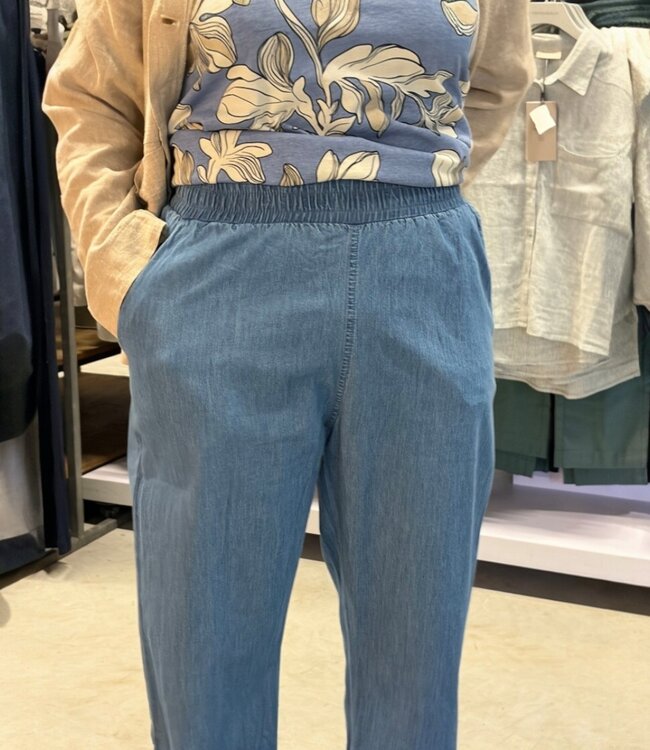 flared spijkerbroek dames met elastische band indigo M.X.O.