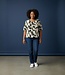 dames blouson shirt met print groen-beige