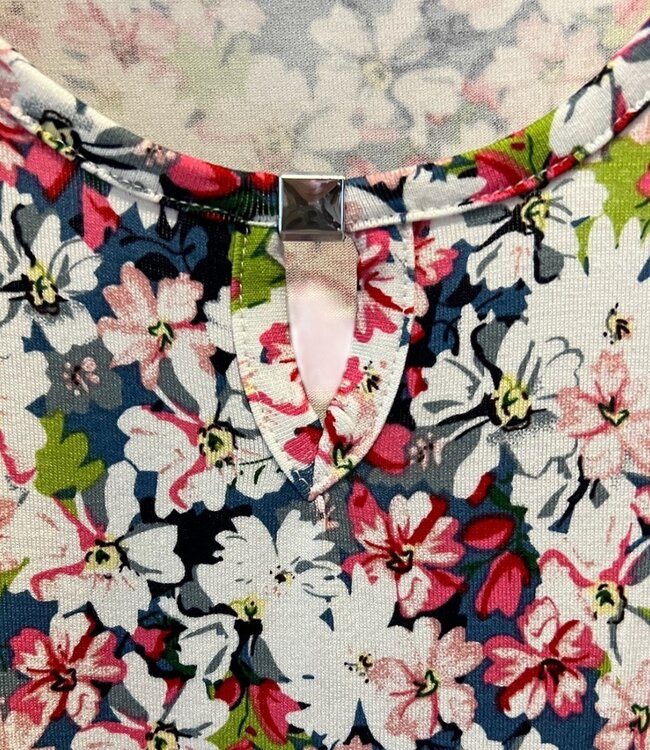 dames blouson shirt fleurige bloemenprint