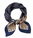 korte vierkante dames sjaal klassiek navy 70x70cm