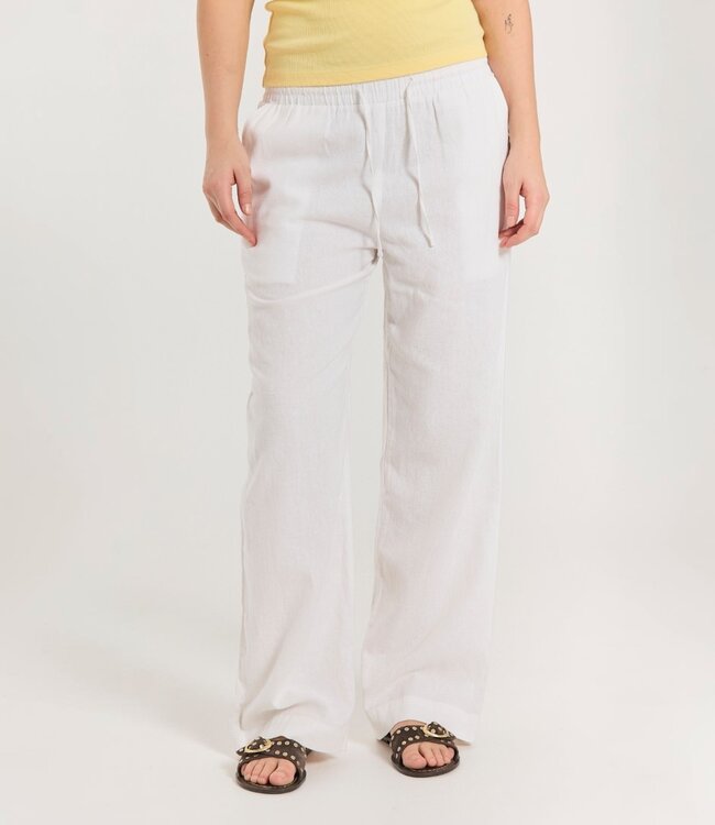 linnen dames broek "Lava" wit FreeQuent