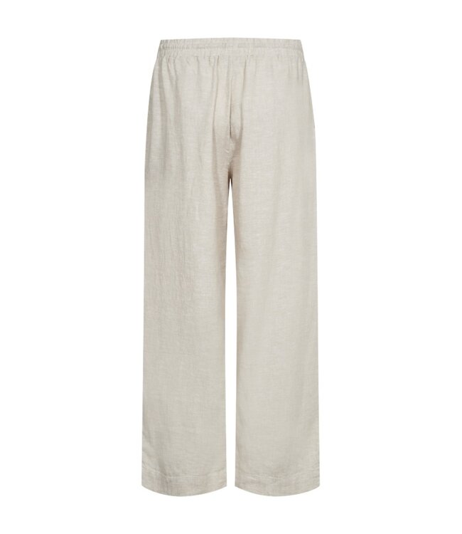 linnen broek dames "Lava" moonbeam- beige