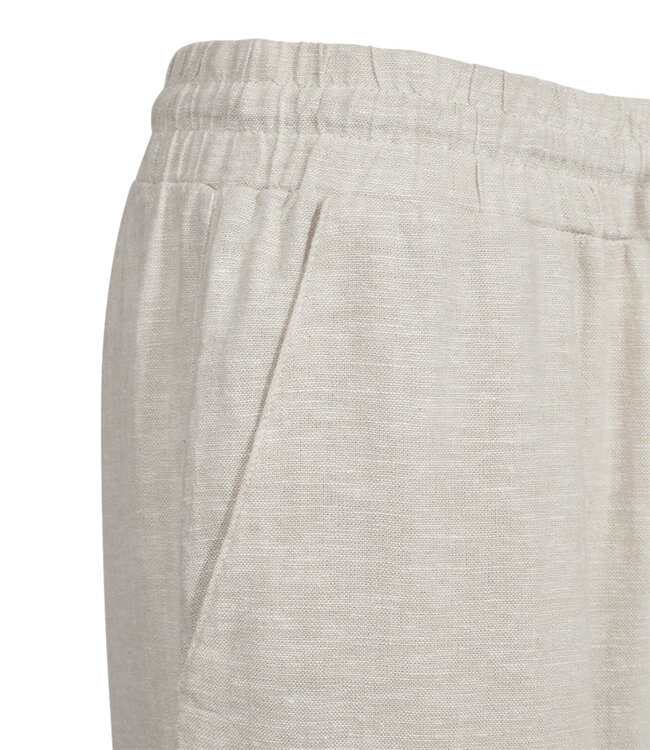 linnen broek dames "Lava" moonbeam- beige