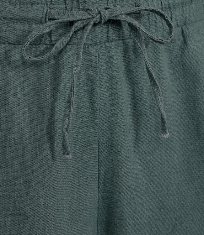korte linnen dames broek (short) groen FreeQuent