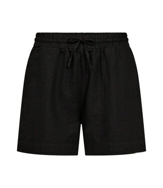 FreeQuent korte linnen dames broek (short) zwart FreeQuent
