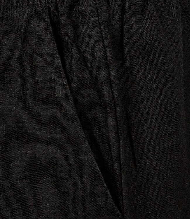 korte linnen dames broek (short) zwart FreeQuent
