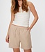 korte linnen dames broek (short) sand FreeQuent