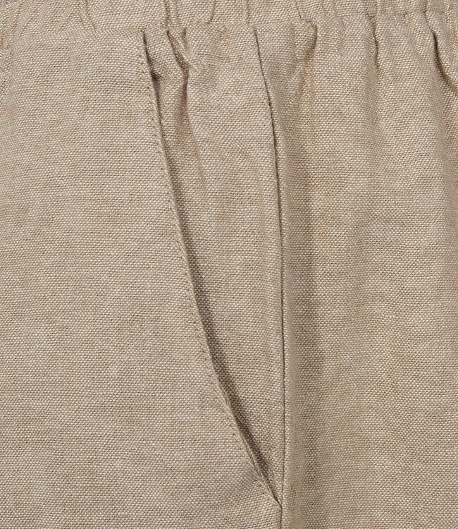 korte linnen dames broek (short) sand FreeQuent