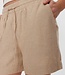 korte linnen dames broek (short) sand FreeQuent