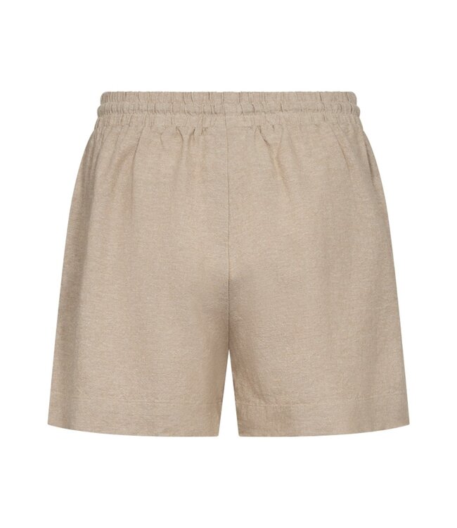 korte linnen dames broek (short) sand FreeQuent