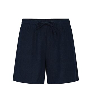 FreeQuent korte linnen dames broek (short) marine FreeQuent