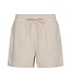 korte linnen dames broek (short) moonbeam- beige FreeQuent