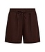 korte linnen dames broek (short) bruin FreeQuent