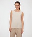 linnen dames topje met knopen Lava moonbeam- beige FreeQuent