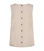 linnen dames topje met knopen Lava sand FreeQuent