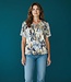 dames blouson shirt varenprint blauw- beige
