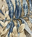 dames blouson shirt varenprint blauw- beige