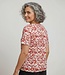 dames blouson shirt met v-hals en print rood Brandtex