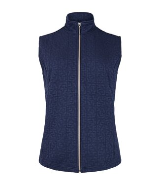 Sunday dames gilet met ritssluiting en patroon marine Sunday