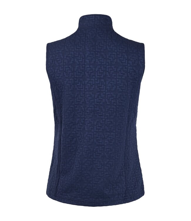 dames gilet met ritssluiting en patroon marine Sunday