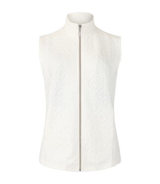 Sunday dames gilet met ritssluiting en patroon wolwit Sunday