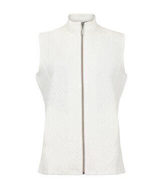 Sunday dames gilet met ritssluiting wyber- structuur wit Sunday