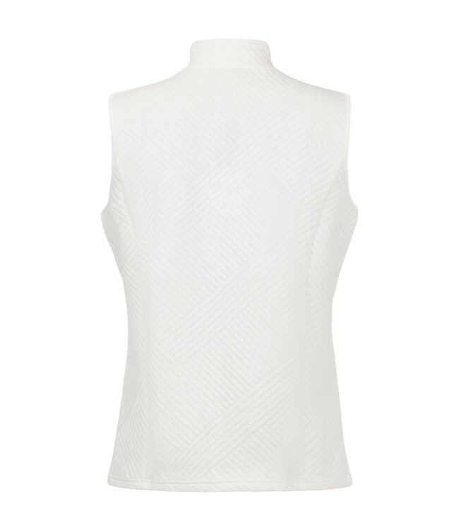 dames gilet met ritssluiting wyber- structuur wit Sunday