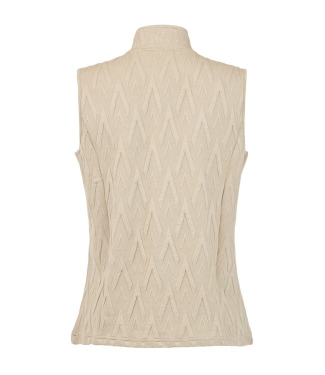 dames gilet met ritssluiting wyber- structuur sand Sunday