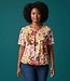 dames blouson shirt colorful print roze