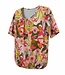 dames blouson shirt colorful print roze