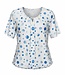 dames blouson shirt wit blauwe stip