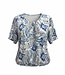 dames blouson shirt paisley print blauw- beige