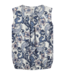 dames blouson shirt mouwloos paisley blauw- roze