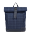rolltop rugzak / laptoptas tweed met leer Orange Fire